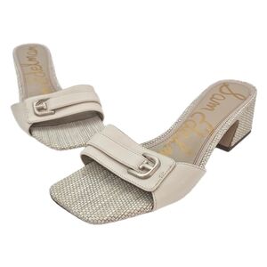 Sam Edelman Wilma Slide Sandals Women’s Size 10 Modern Ivory Leather Preowned